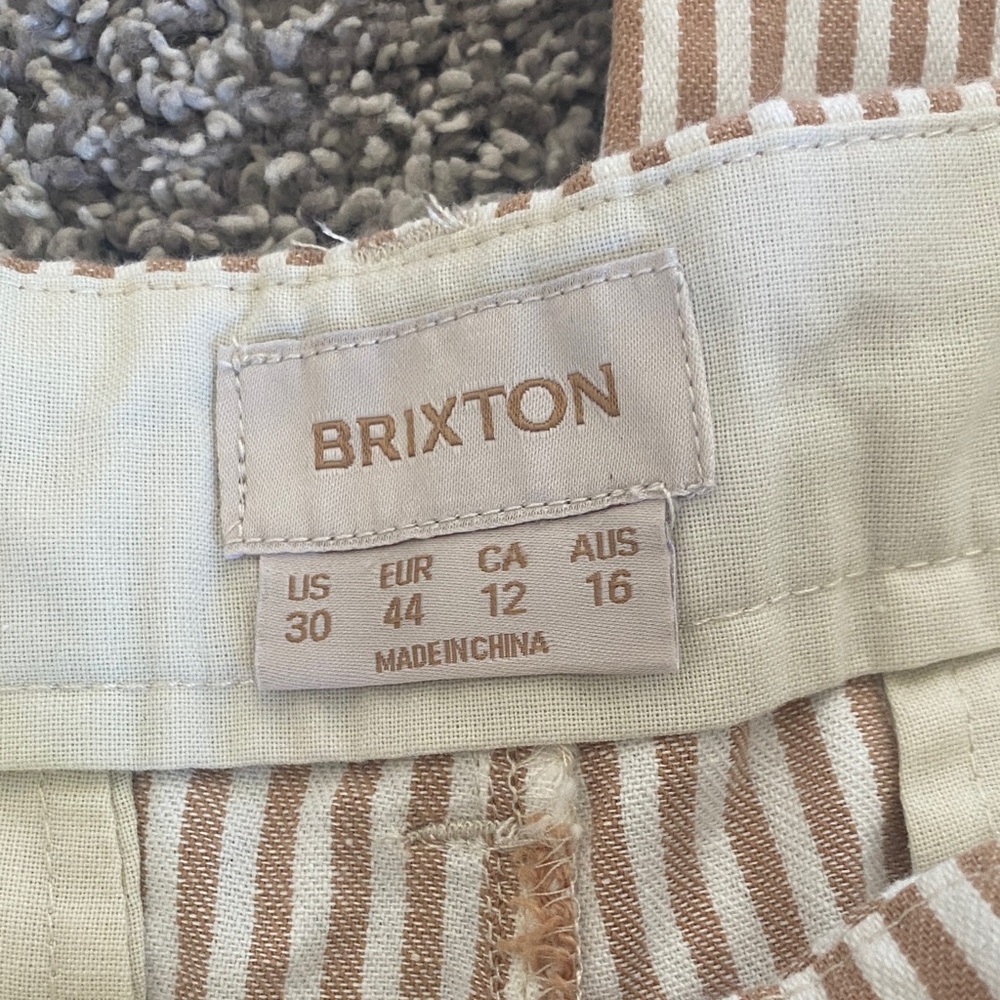 Brixton Vertical Striped Tan Chinos - Picture 4 of 4